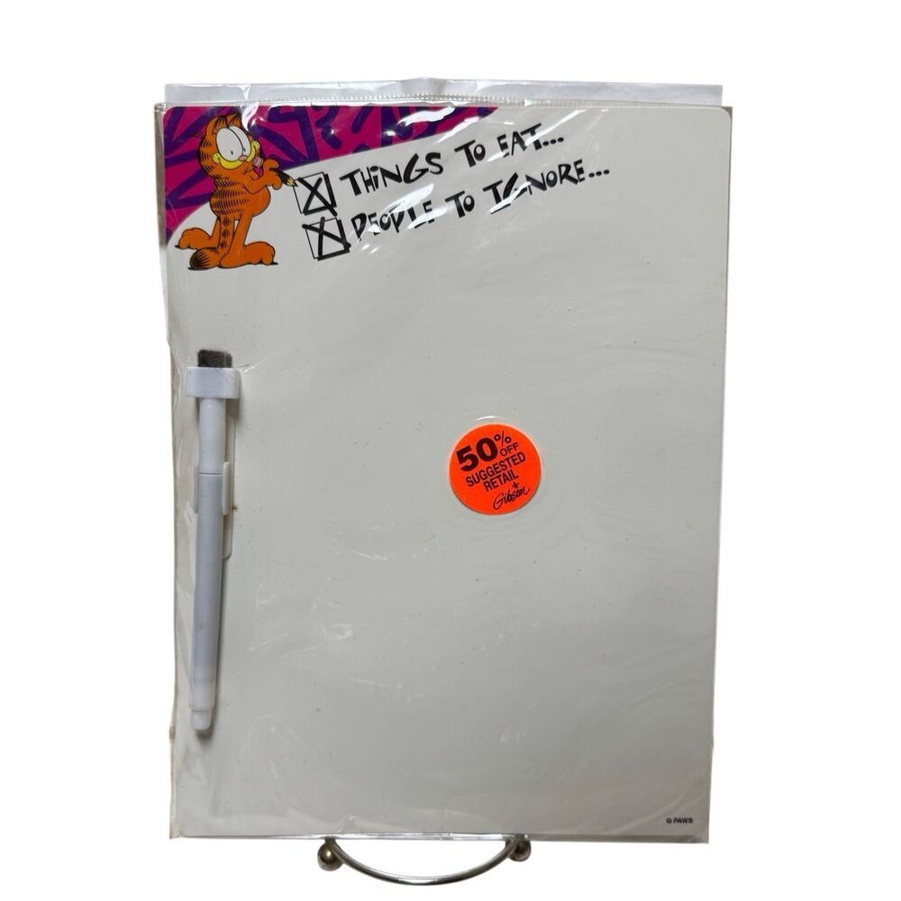 Garfield magnetic dry-erase board with a marker NOS New